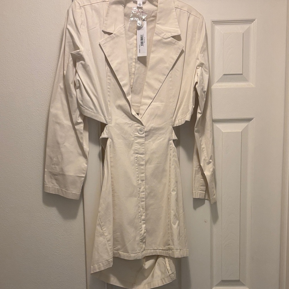 The Drop Cream Trench Coat Dress